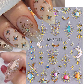 STZPRONAIL nail stickers displayed on a decorative background