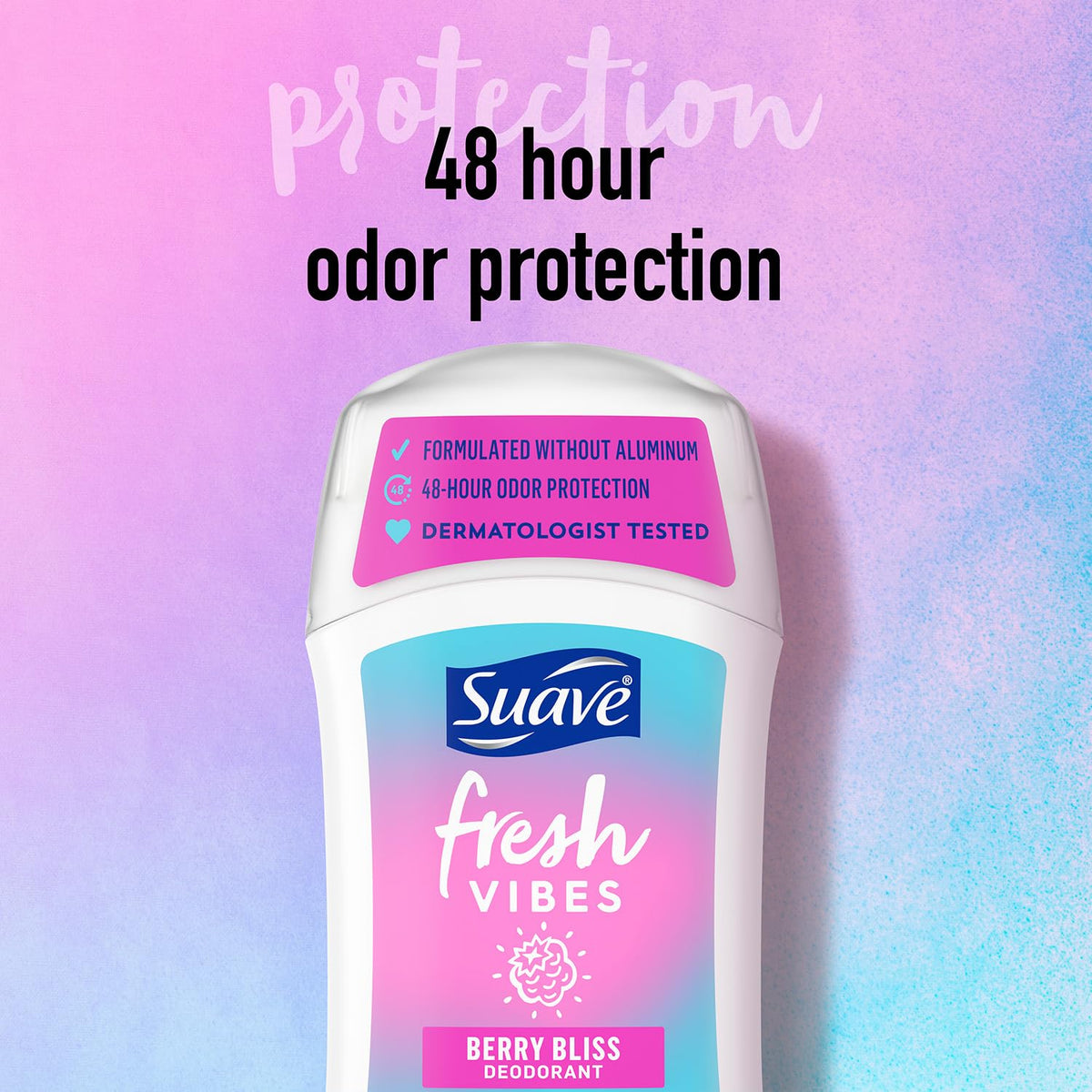 Suave Berry Bliss Deodorant Stick close-up