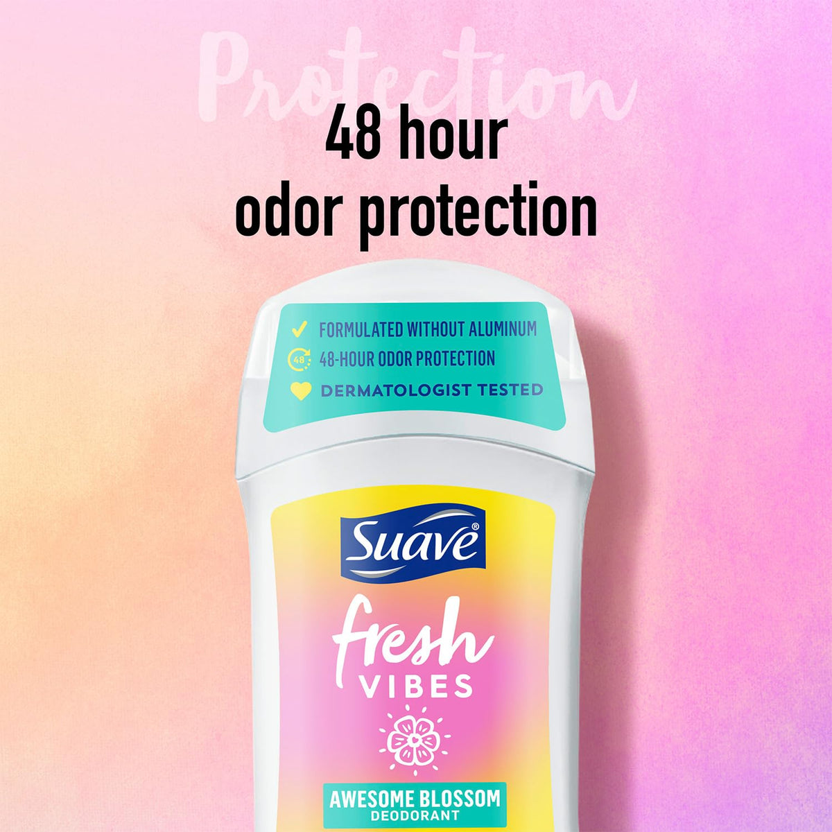Suave Fresh Vibes Deodorant sticks with packaging