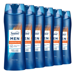 Suave Hydrating 3-in-1 Body, Hair & Face Wash front view, 18 FL OZ