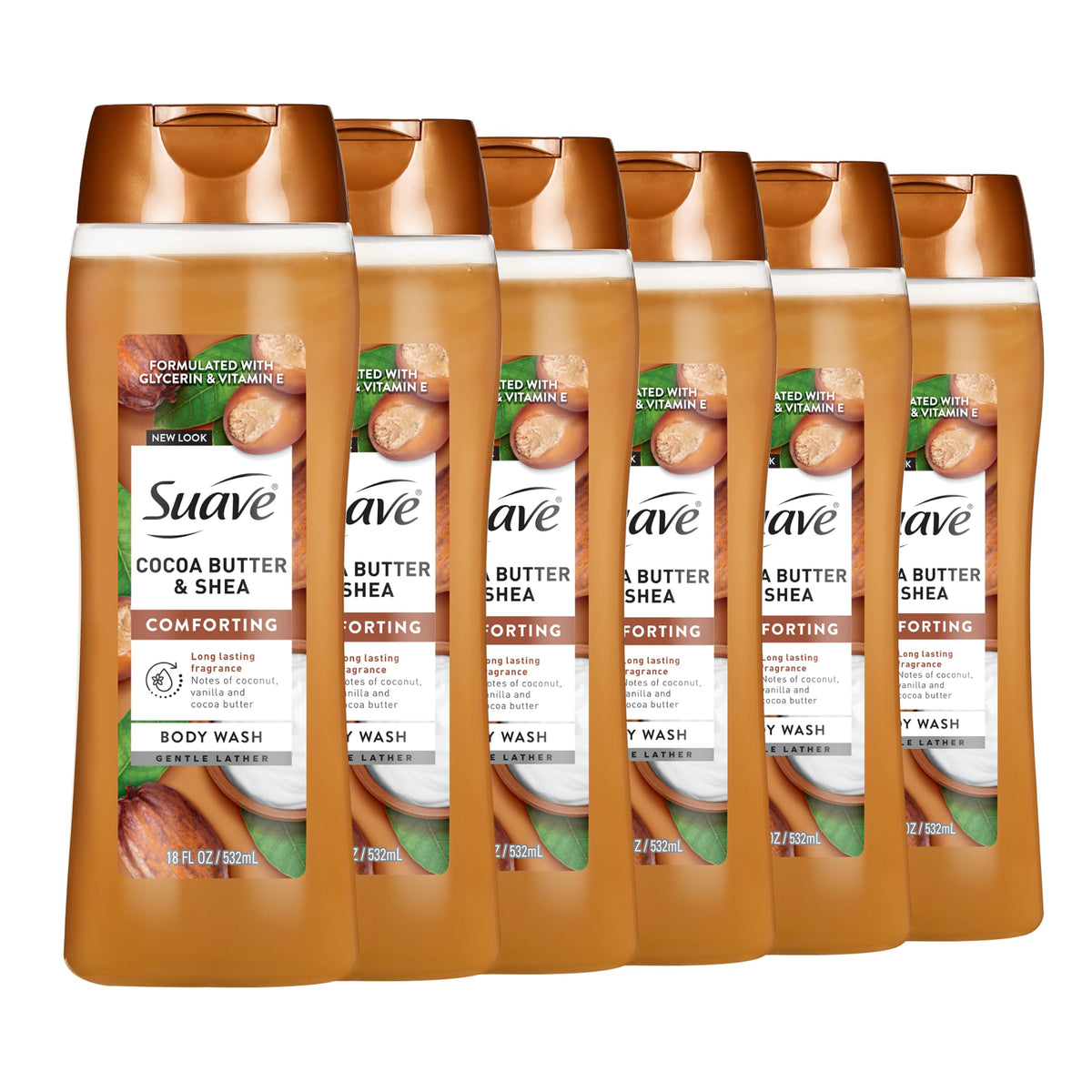 Suave Moisturizing Body Wash Cocoa Butter and Shea front view