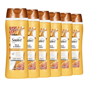 Suave Moisturizing Body Wash Milk & Honey 18 Oz front view