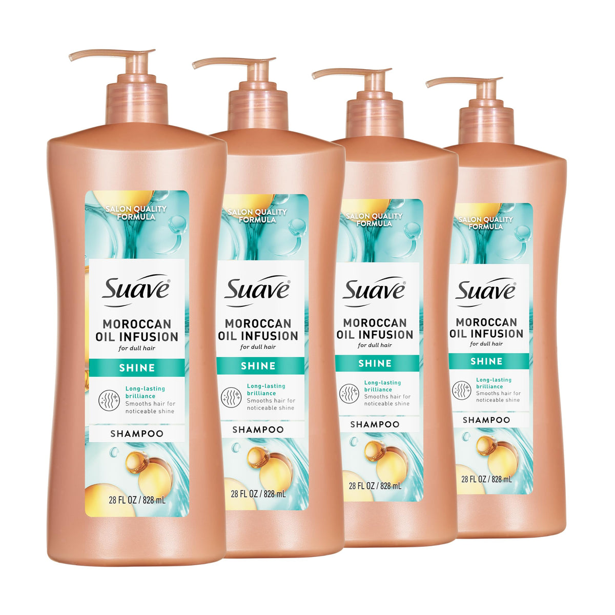 Suave Professionals Moroccan Infusion Shine Shampoo 28 Oz front view
