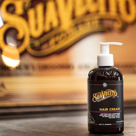 Suavecito Hair Cream pump bottle back view