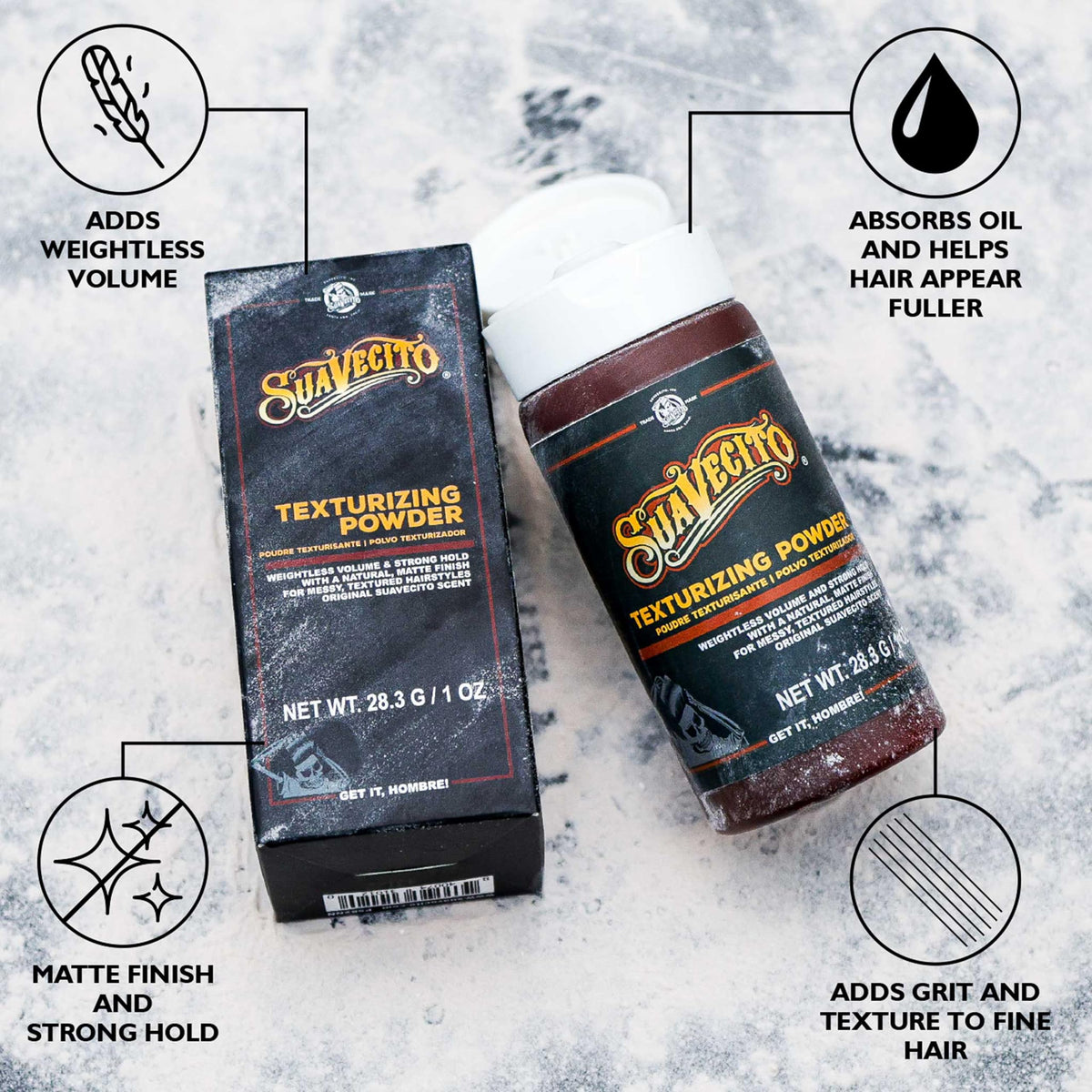 Suavecito Pomade 68g packaging side view