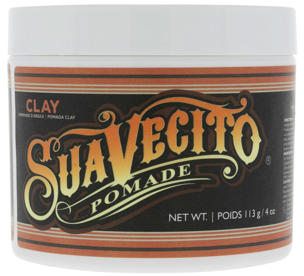 Suavecito Pomade Firme Clay 4 oz front view
