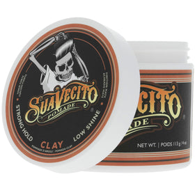 Suavecito Pomade Firme Clay 4 oz lifestyle scene