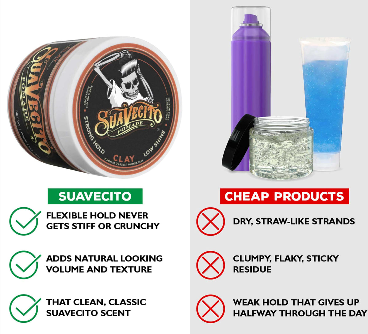 Suavecito Pomade Firme Clay 4 oz side view