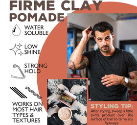 Suavecito Pomade Firme Clay 4 oz texture close-up