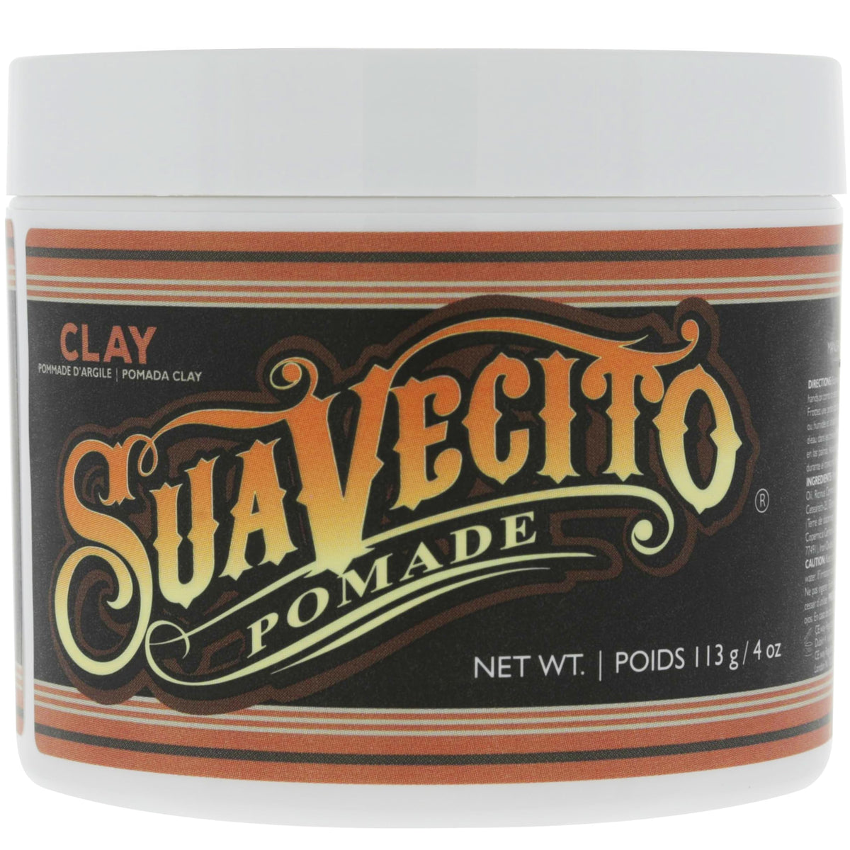 Suavecito Pomade Firme Clay 4 oz texture close-up