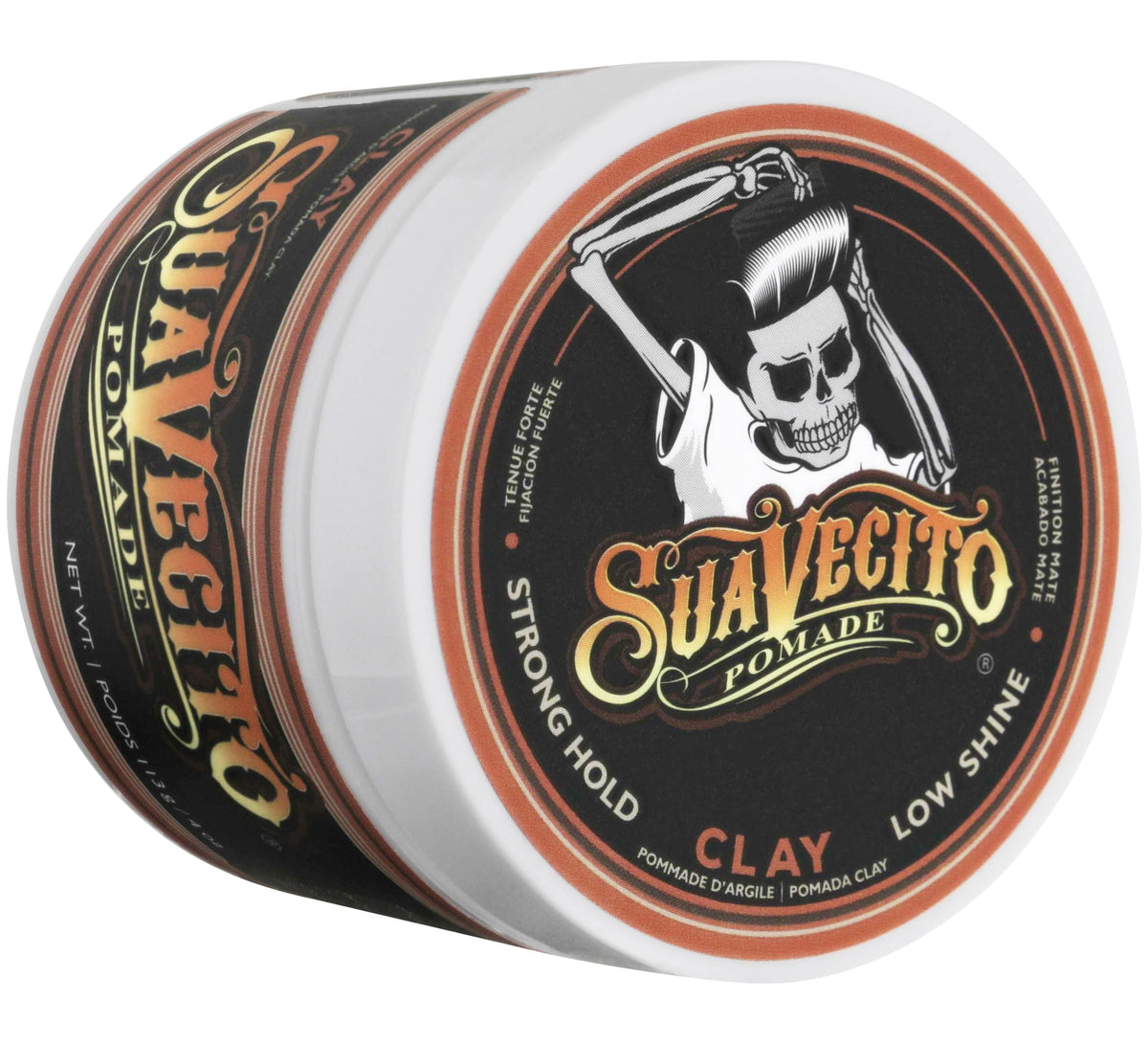 Suavecito Pomade Firme Clay 4 oz with styling tools