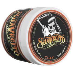 Suavecito Pomade Firme Clay 4 oz with styling tools