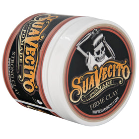 Suavecito Pomade Firme Clay 5 oz lid open