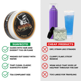 Suavecito Pomade Firme Hold 2.3 oz travel size side view