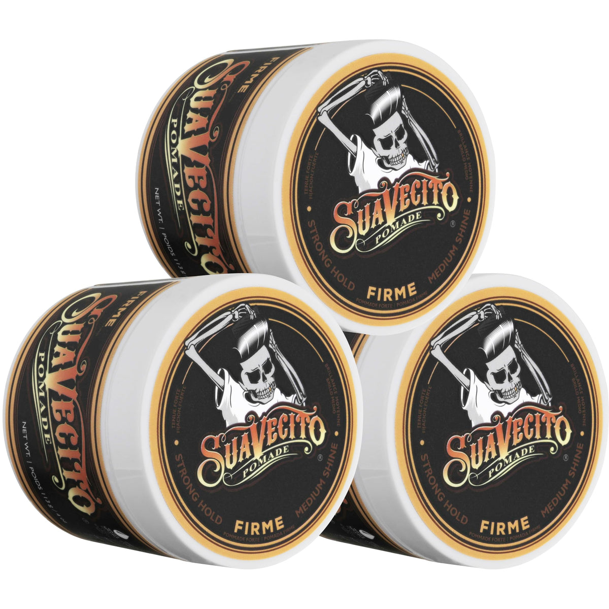 Suavecito Pomade Firme Hold 3-pack front view