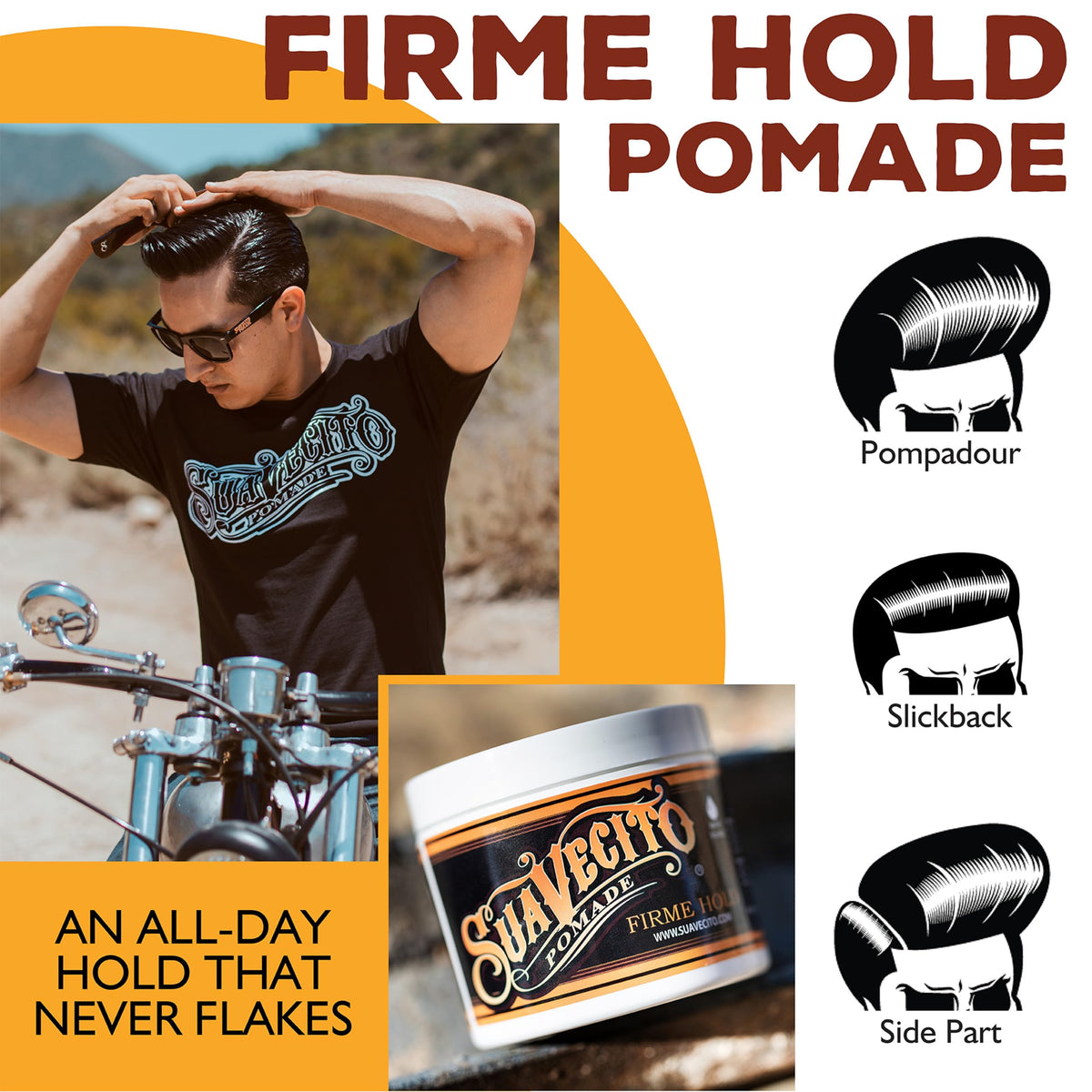 Suavecito Pomade Firme Hold 4 oz texture close-up