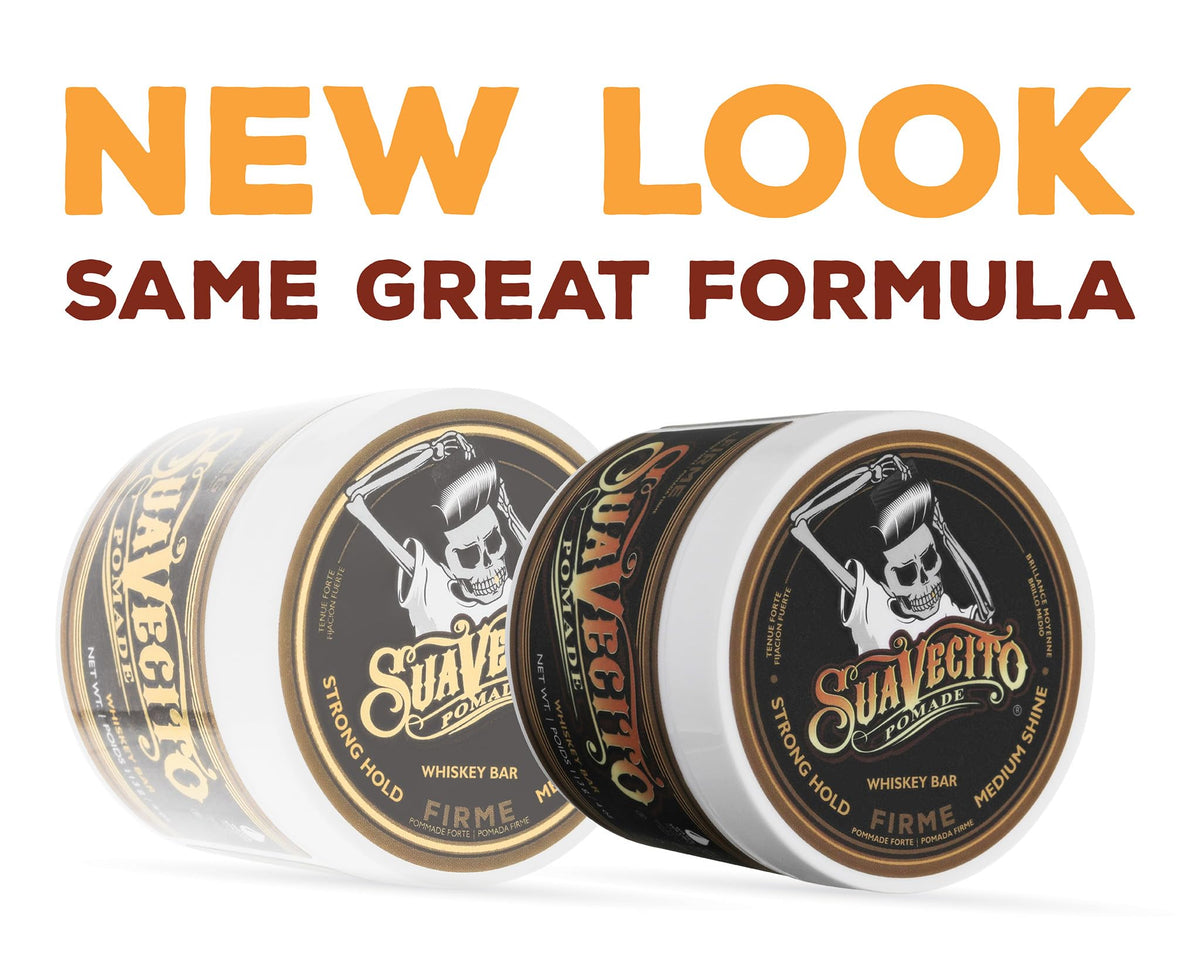 Suavecito Pomade Firme Hold 4 oz with styling tools