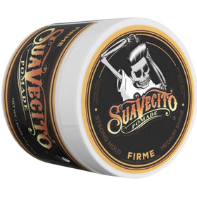 Suavecito Pomade Firme Hold on a bathroom counter