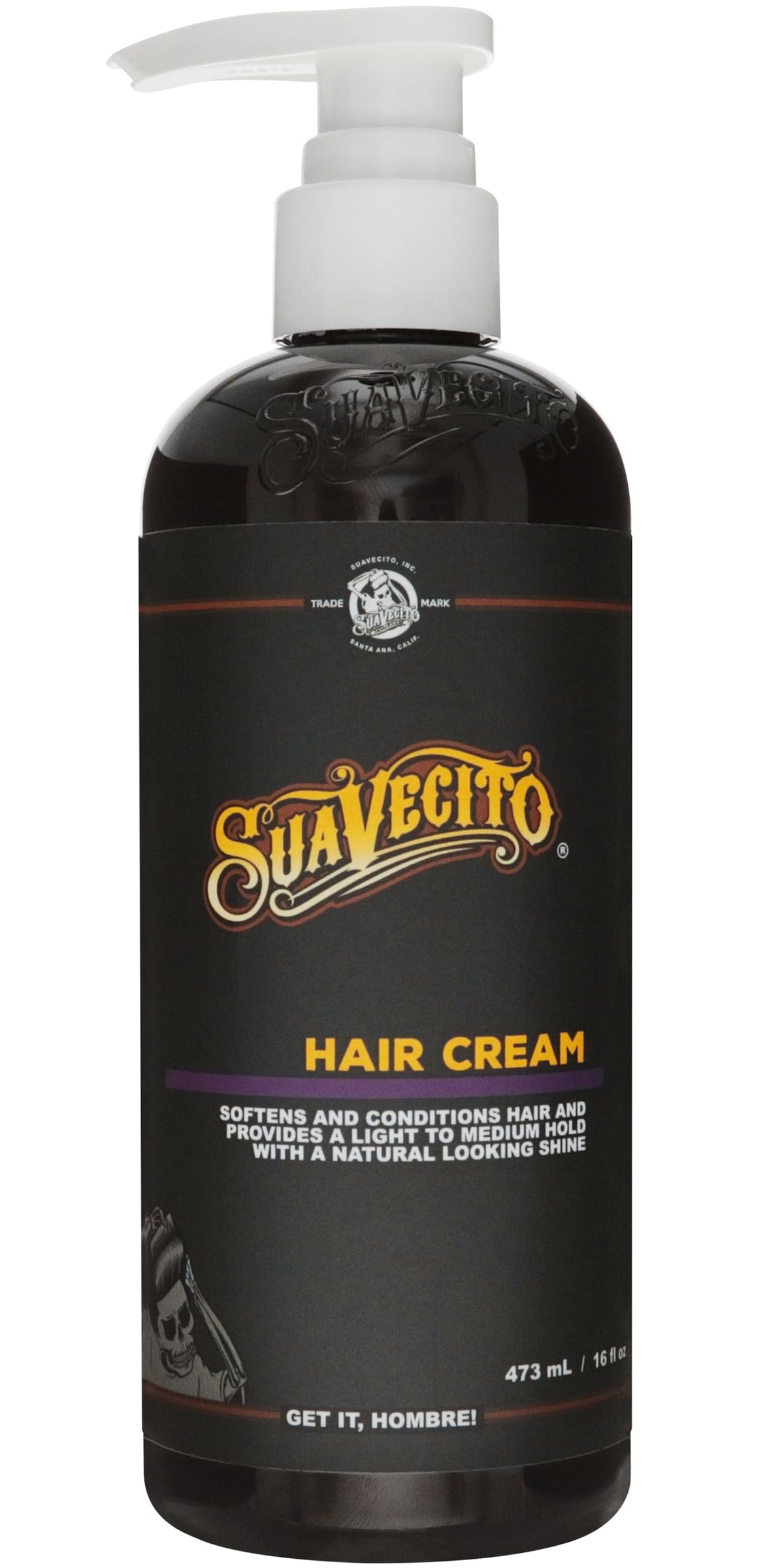 Suavecito Pomade Hair Cream 16 oz pump bottle front view