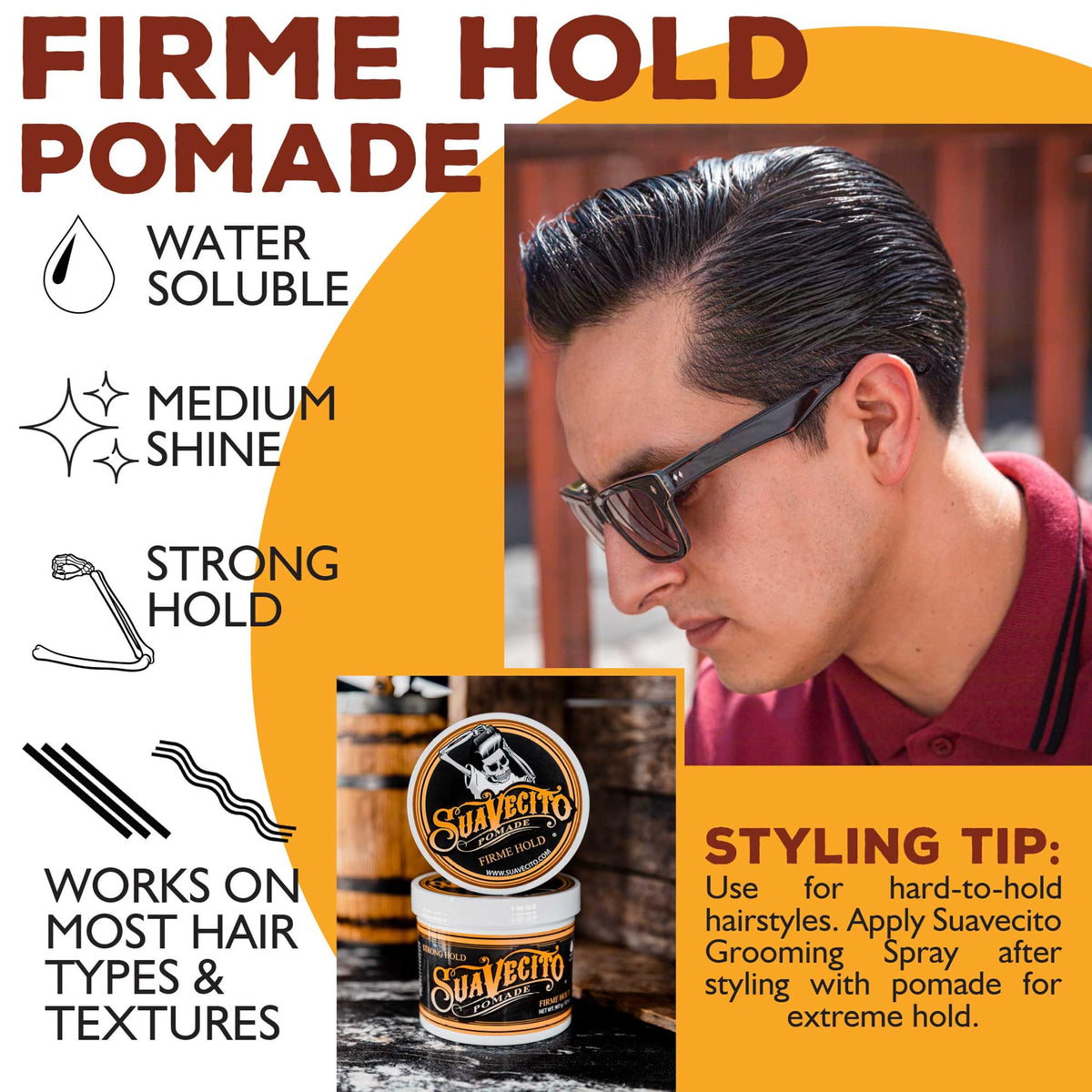 Suavecito Pomade in a grooming setup