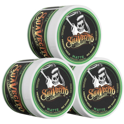 Suavecito Pomade Matte 3 Pack front view