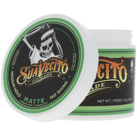 Suavecito Pomade Matte 4 oz with hair styling comb
