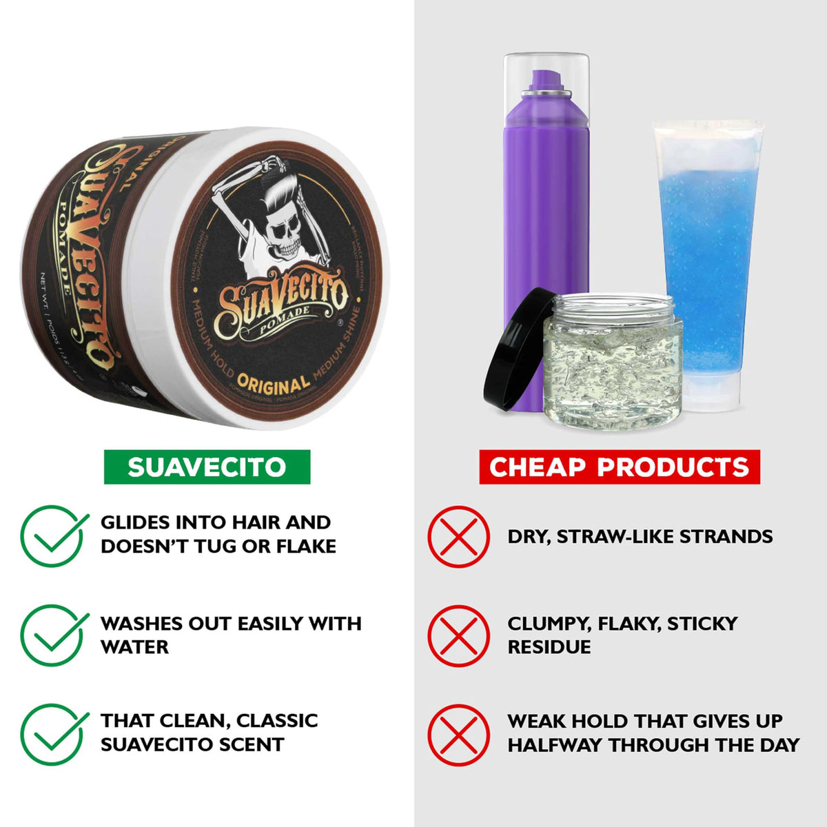 Suavecito Pomade Original Hold 4 oz texture close-up