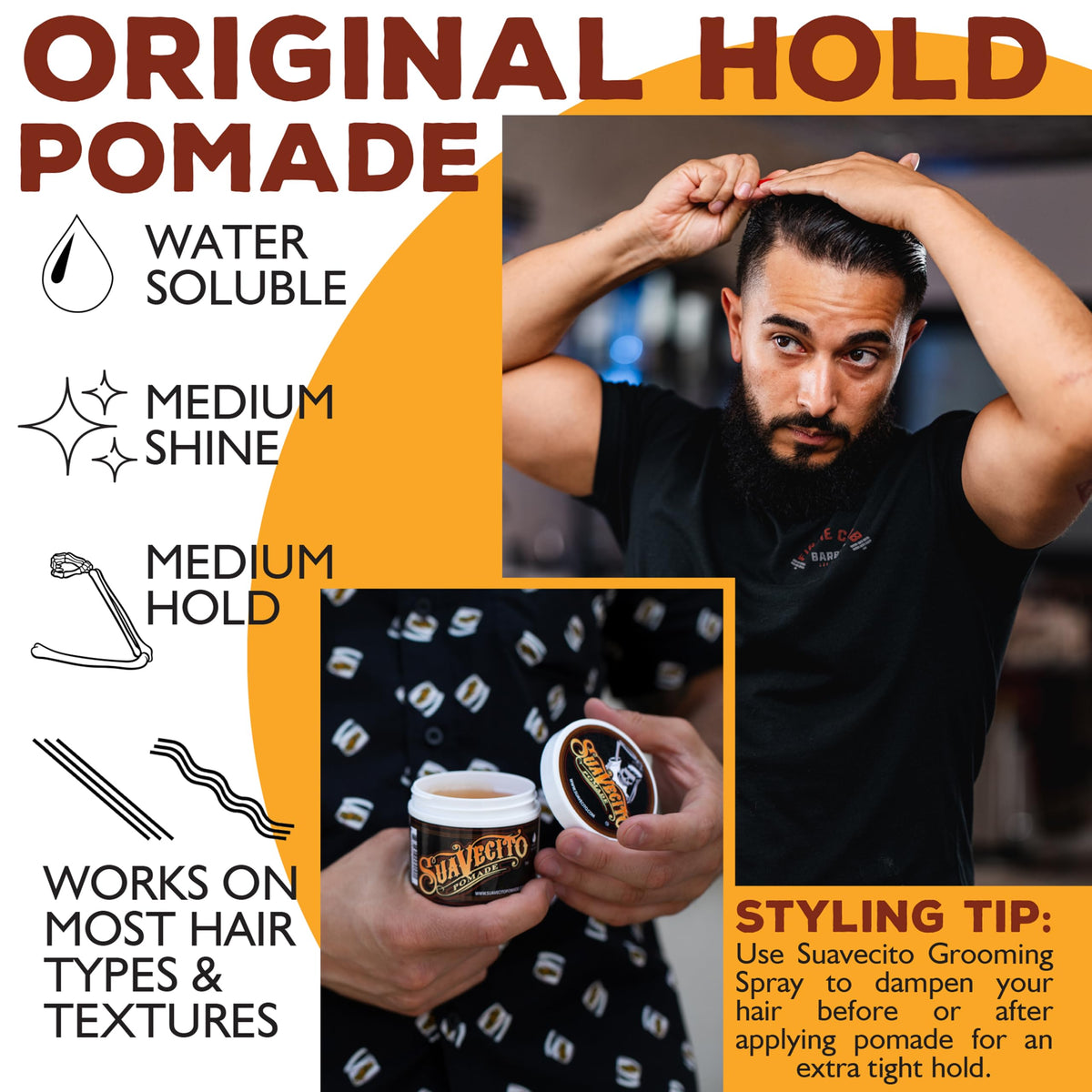 Suavecito Pomade Original Hold creamy texture