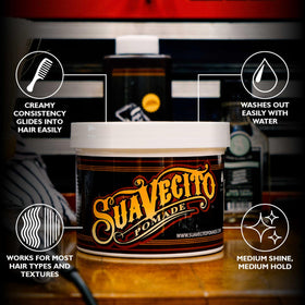 Suavecito Pomade Original Hold Pomade 32 oz side view