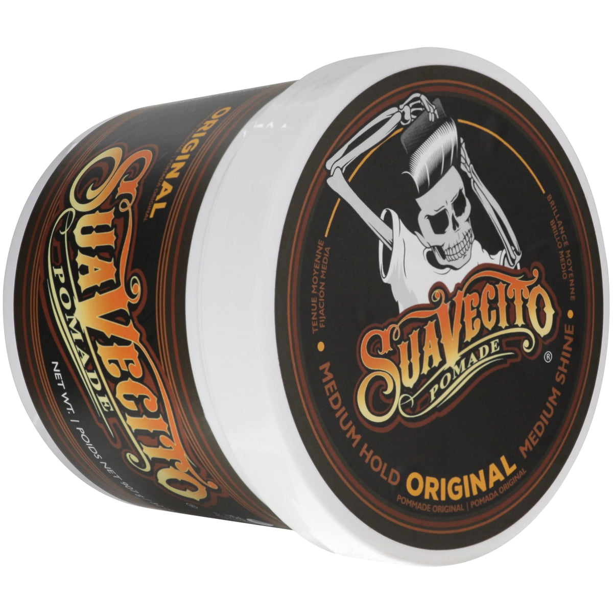 Suavecito Pomade Original Hold Pomade 32 oz with styling tools
