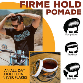 Suavecito Pomade showing moderate shine effect