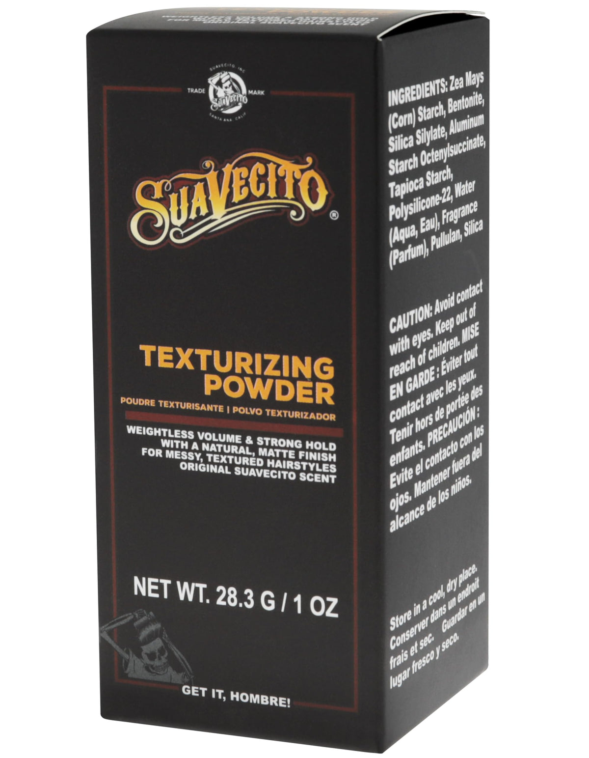 Suavecito Pomade Texturizing Powder with application tools