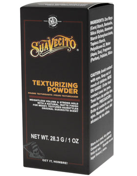 Suavecito Pomade Texturizing Powder with application tools