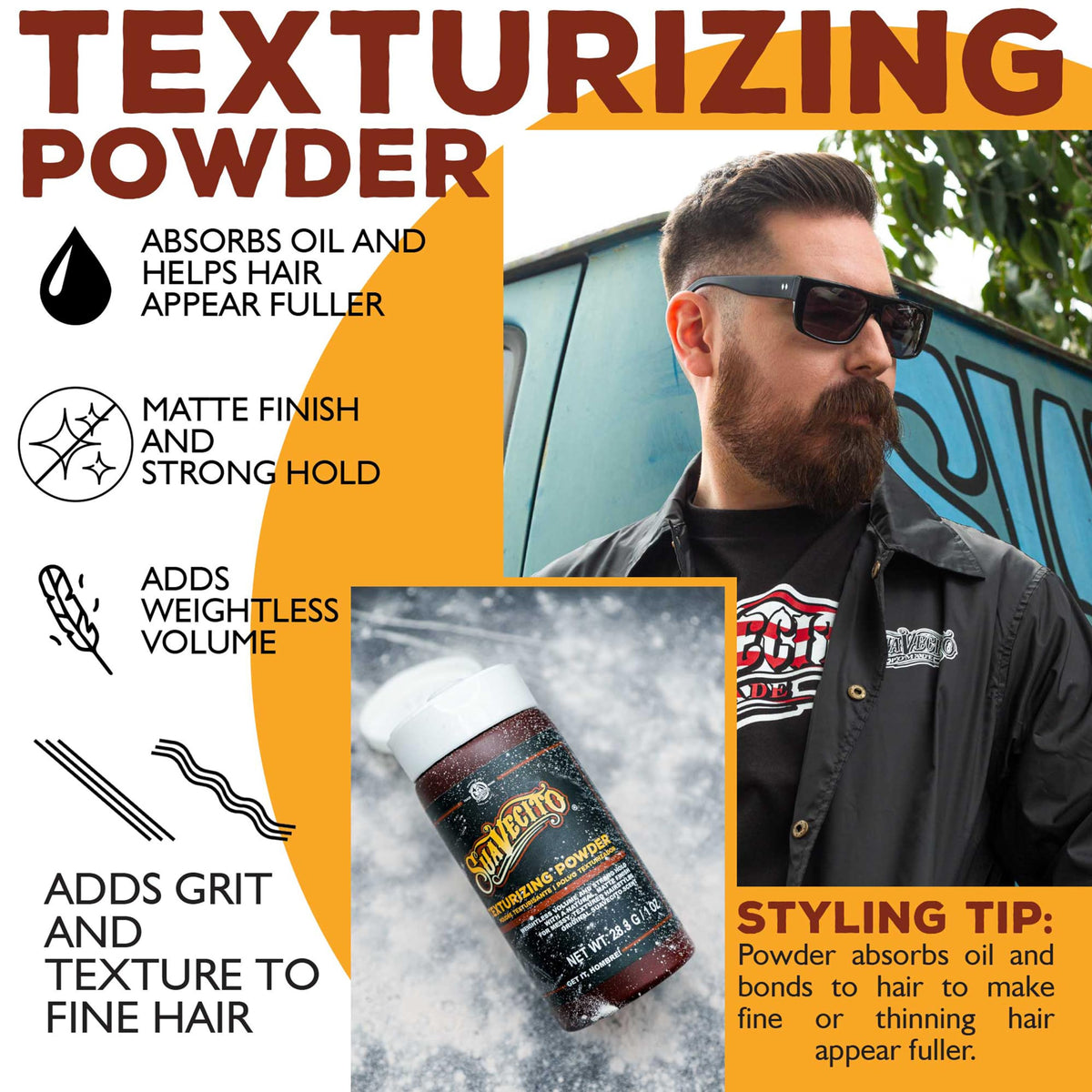 Suavecito Pomade Texturizing Powder with matte finish