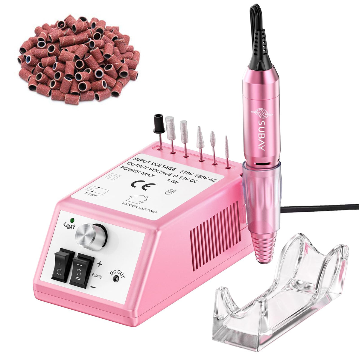 SUBAY Professional Electric Nail Drill front view with adjustable speed control