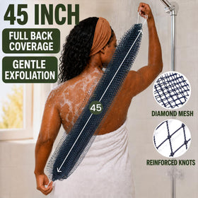 SubSahara 45-inch exfoliating sponge with knotted design