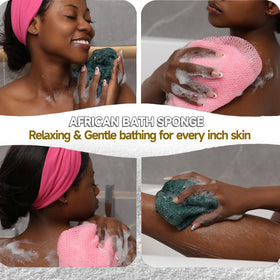 SubSahara African Net Sponge with bar soap for lathering