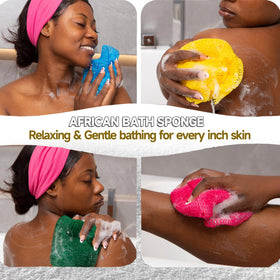 SubSahara African Net Sponge with bar soap lather