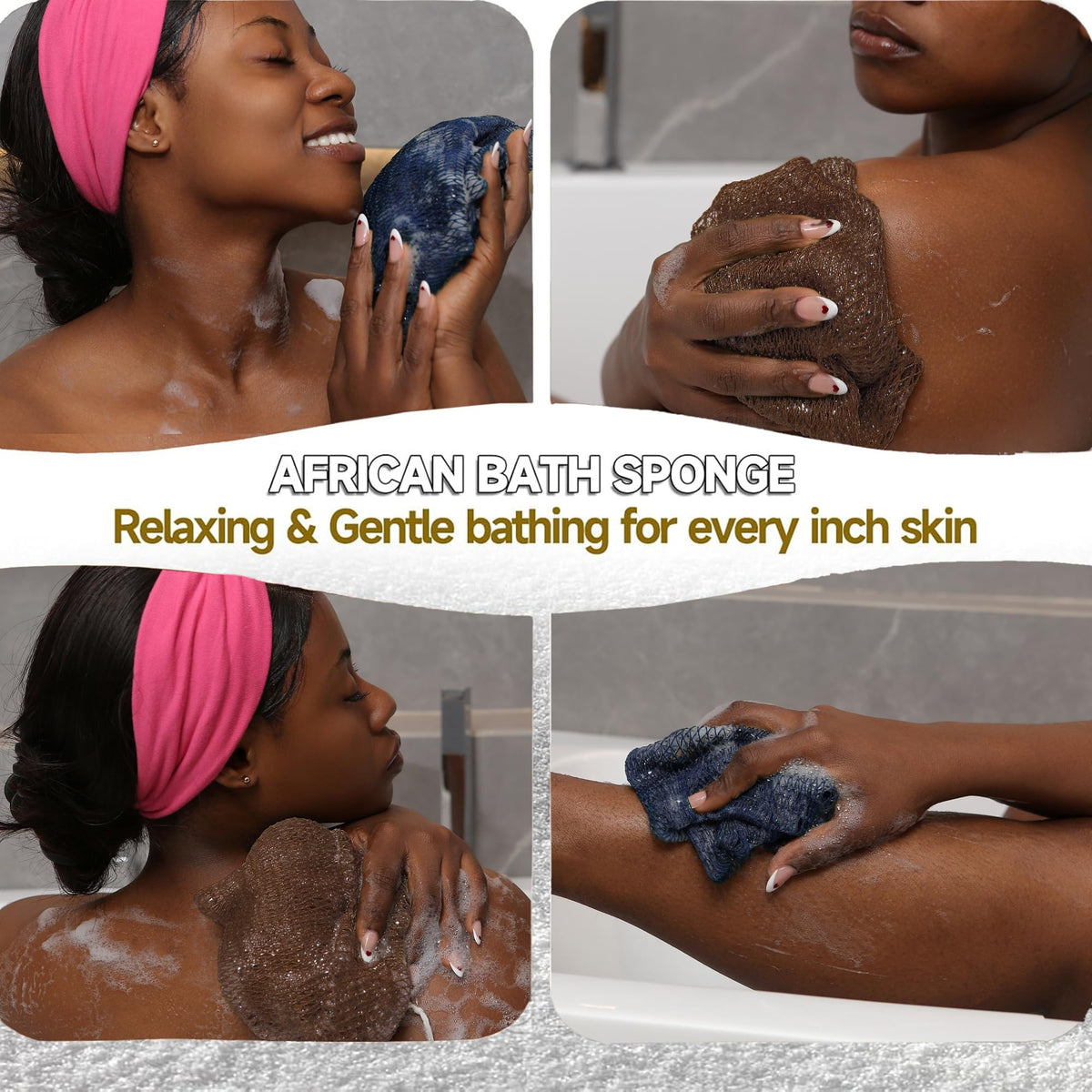 SubSahara African net sponge with bar soap lather