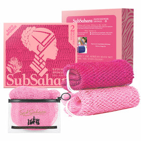 SubSahara Authentic African Net Sponge Dark Pink front view