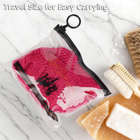 SubSahara Authentic African Net Sponge in a travel pouch
