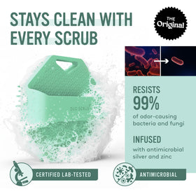 Sud Scrub Antimicrobial Silicone Body Scrubber showing flexible fins