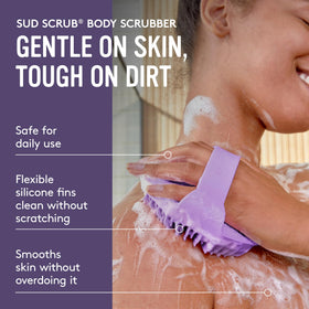 Sud Scrub Antimicrobial Silicone Body Scrubber with secure strap