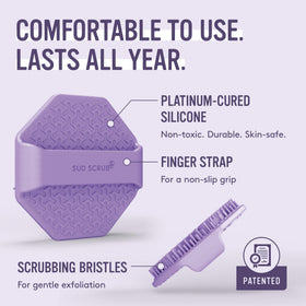 Sud Scrub Antimicrobial Silicone Face Scrubber packaging