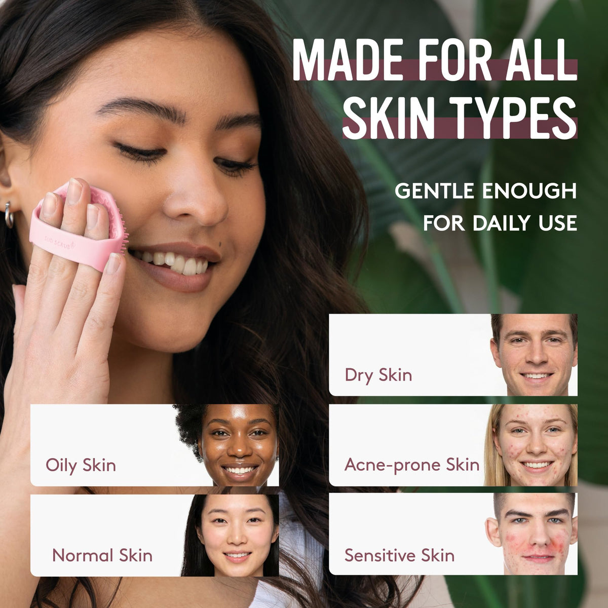 Sud Scrub Antimicrobial Silicone Face Scrubber packaging