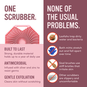 Sud Scrub in use during a shower with soap