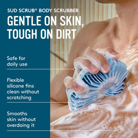 Sud Scrub silicone body scrubber with textured grip