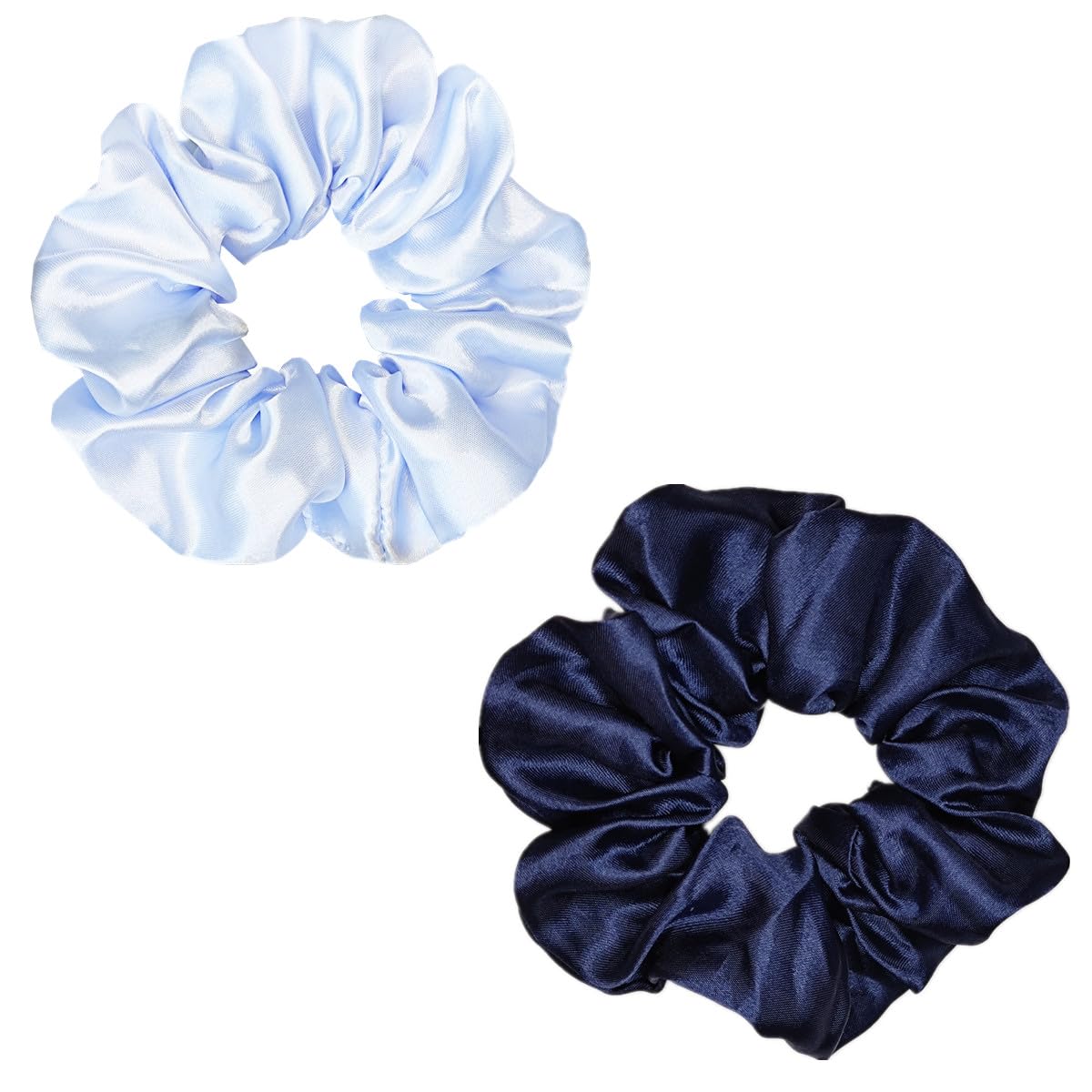 Sufermoe satin silk hair scrunchies assorted colours on a table