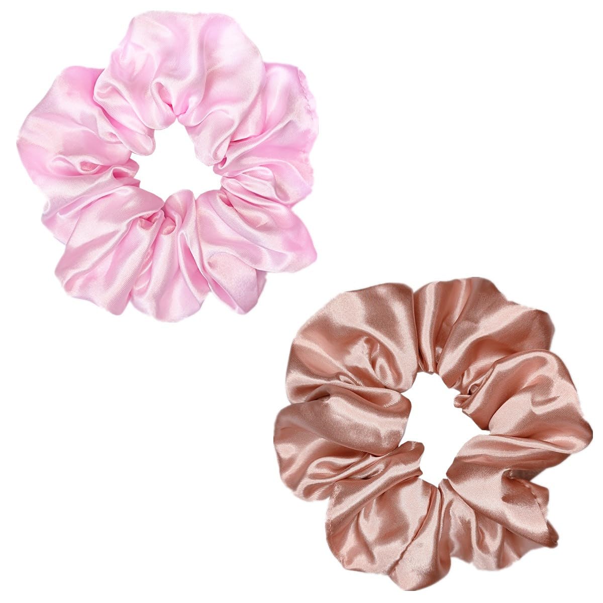 Sufermoe satin silk hair scrunchies in a stylish hair updo