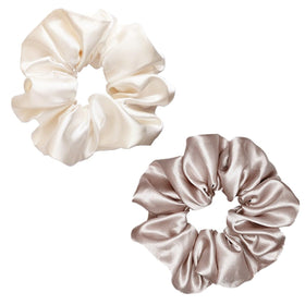 Sufermoe satin silk hair scrunchies in packaging